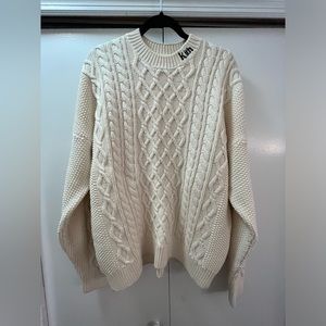 Kith Gramercy Cable Mock Neck Ivory Size Large